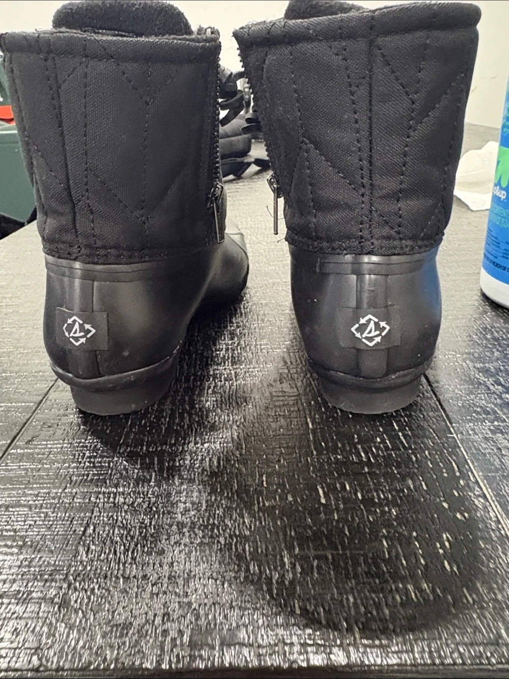 Sperry Black Waterproof Lace-Up Winter Boots